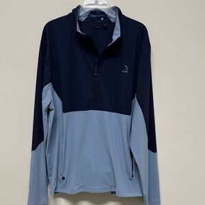 Greyson Colorado Hybrid 1/4 Zip Men's Two-Tone Jacket Navy and Light Blue Sz XXL